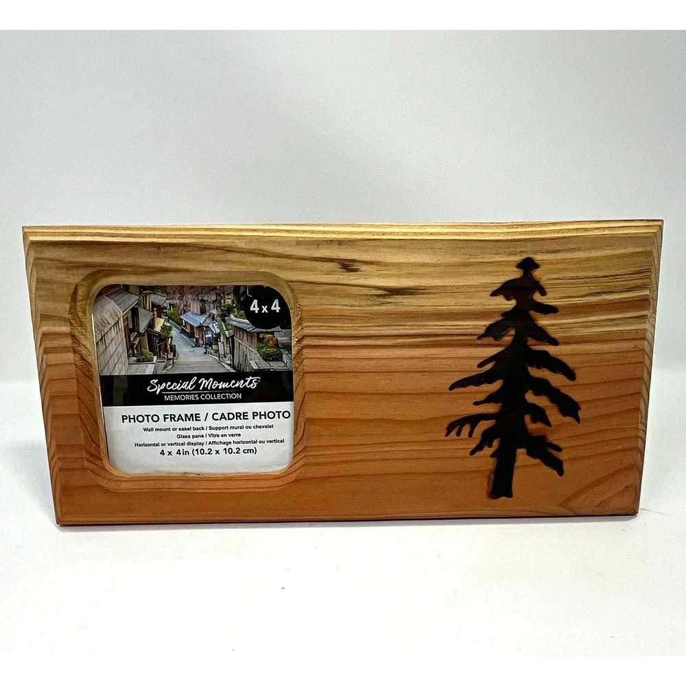Special Moments Memories Collection Wood Photo Frame 4x4 Brown/Black Tree